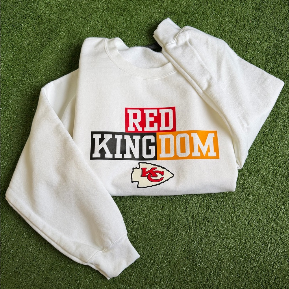 Kansas City Chiefs red kingdom crewneck, Kansas City Chiefs football top